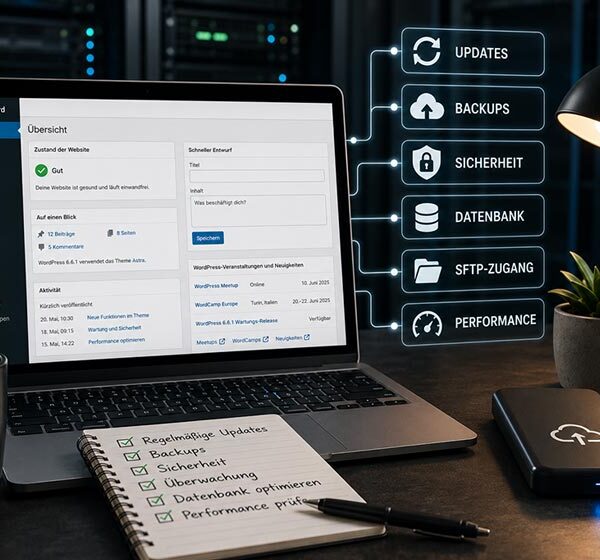 Webhosting ist wichtig. Man sollte es nicht bei IONOS tun. Das Bild zeigt die symbolhaft die technischen Strukturen einer Webseite