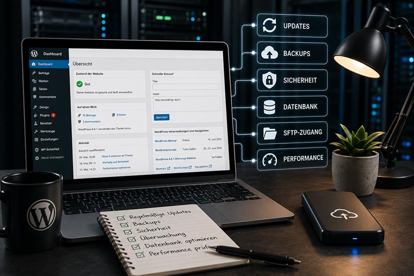 Webhosting ist wichtig. Man sollte es nicht bei IONOS tun. Das Bild zeigt die symbolhaft die technischen Strukturen einer Webseite